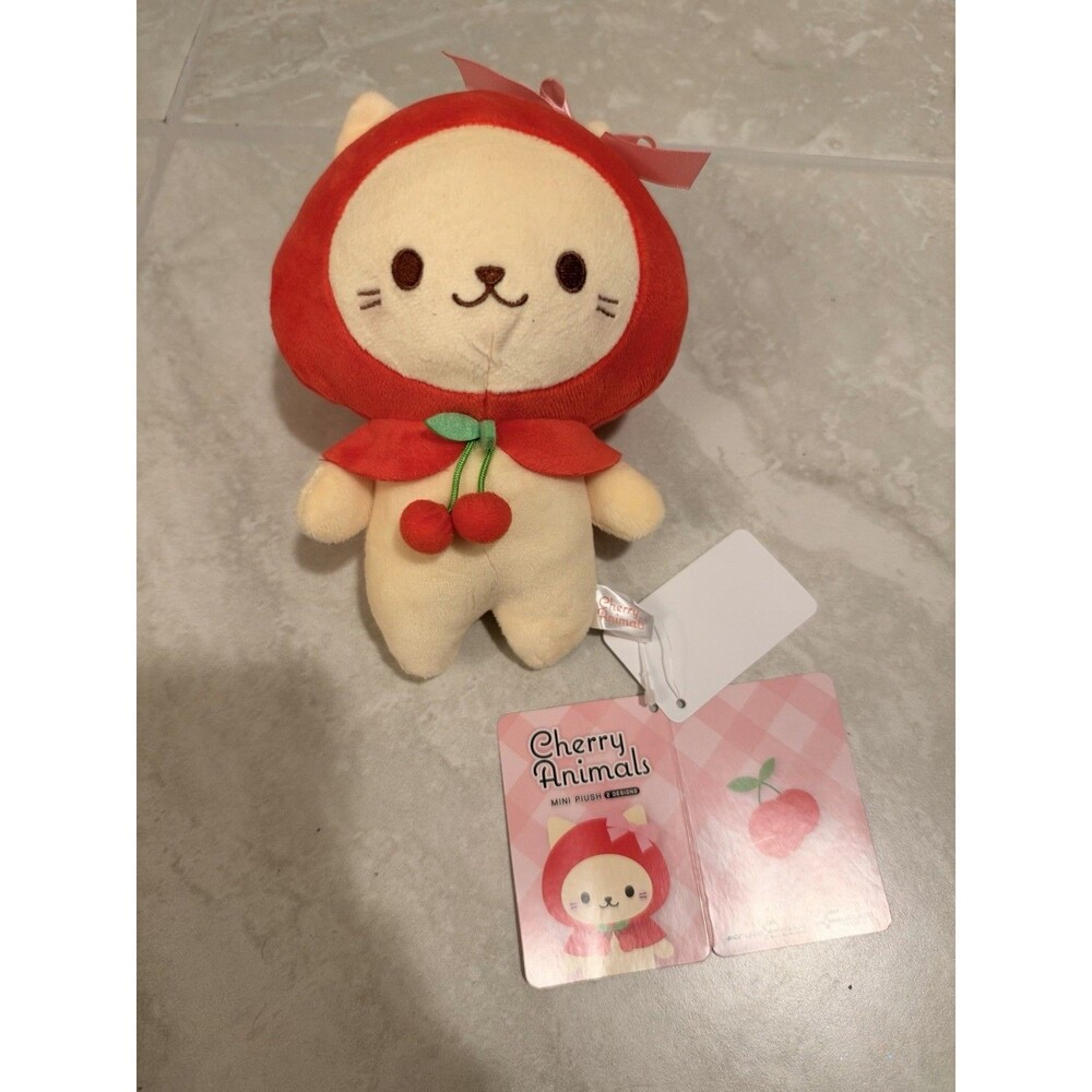 Cherry Animals Mini Plush, Red And Pink 9” Round 1 Claw Machine